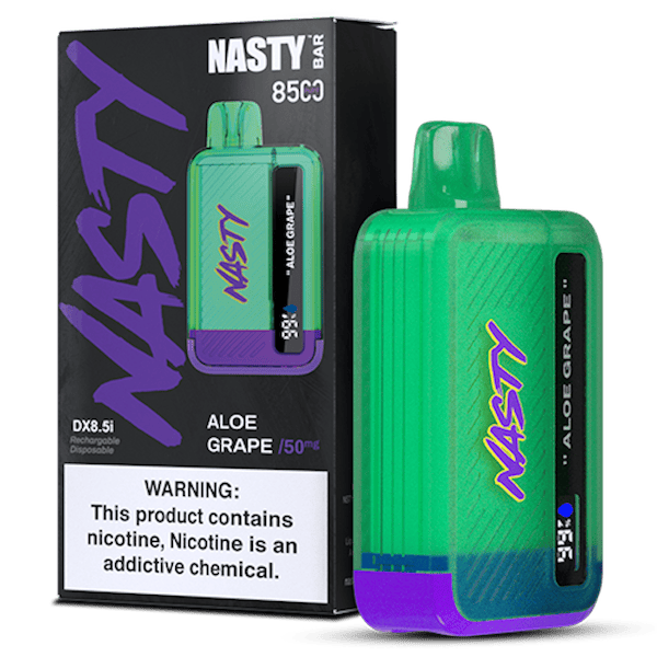 Nasty Bar Aloe Grape 8500pfs 20mg
