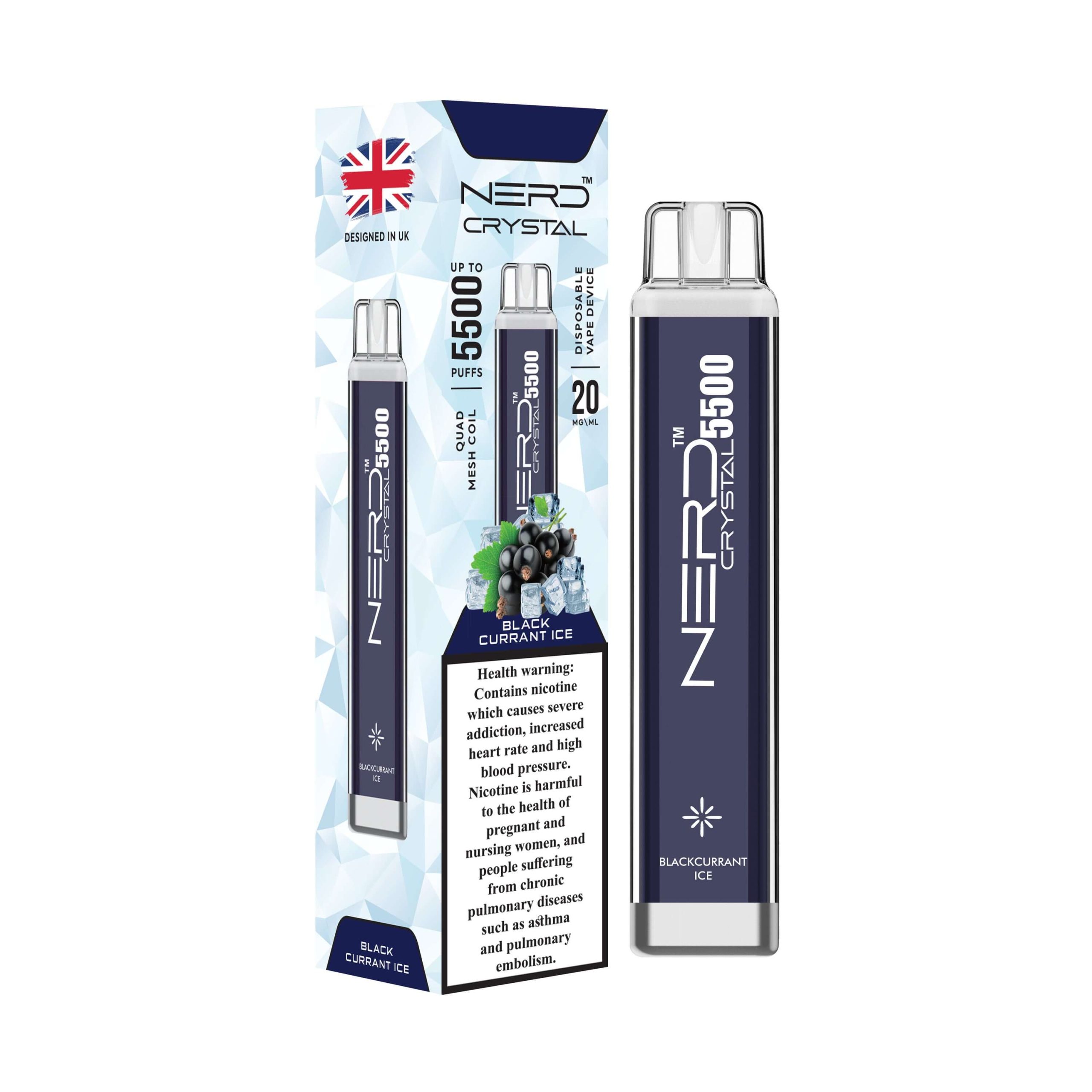 NERD Crystal Blackcurrant Ice 55000pfs 20mg